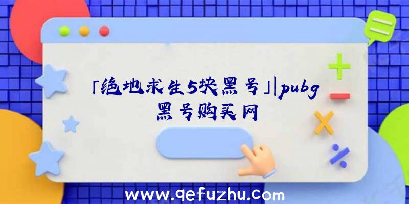 「绝地求生5块黑号」|pubg黑号购买网